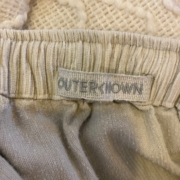 Outerknown Verano Hemp Beach Corduroy Drawstring Utility Pants Grey Beige - Picture 7 of 7